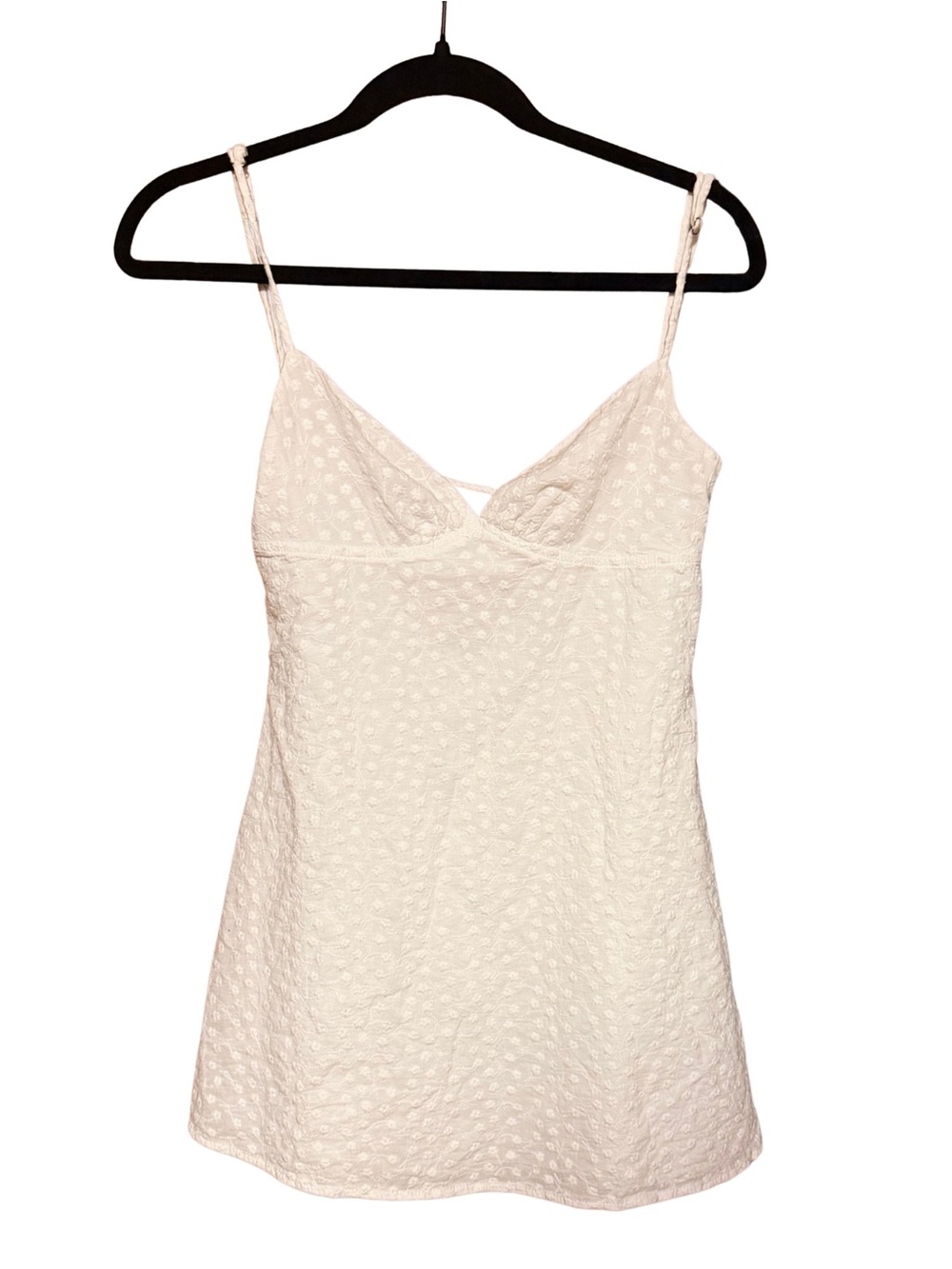 Princess Polly tie back cream long tank top